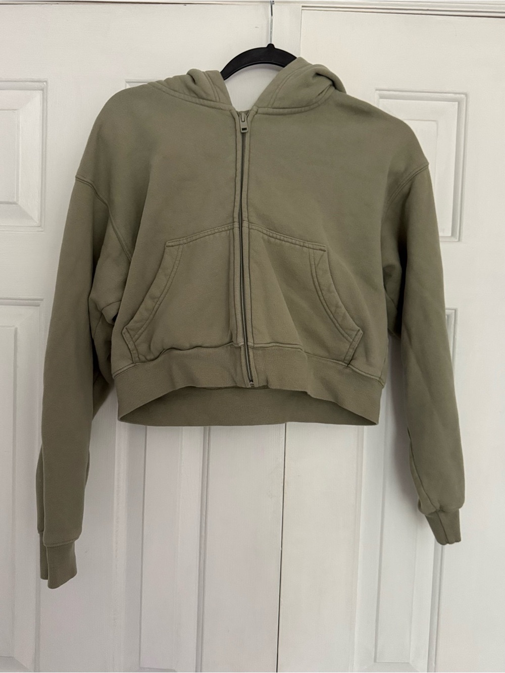 ARITZIA TNA Green Cozy AF Fleece Zip Hoodie